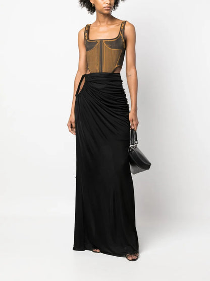 Cut-Out Draped Skirt