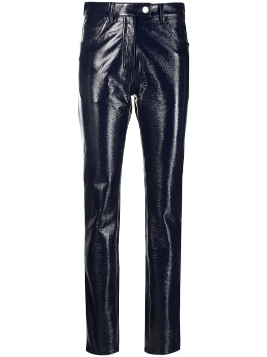 Straight-Leg Vinyl Trousers