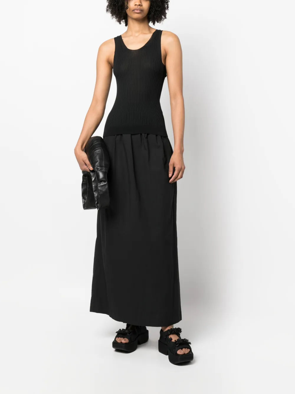 Tie-Fastening Sleeveless Dress