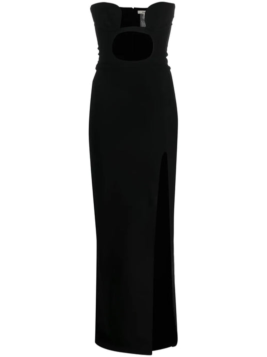 Cut-Out Detail Strapless Dress