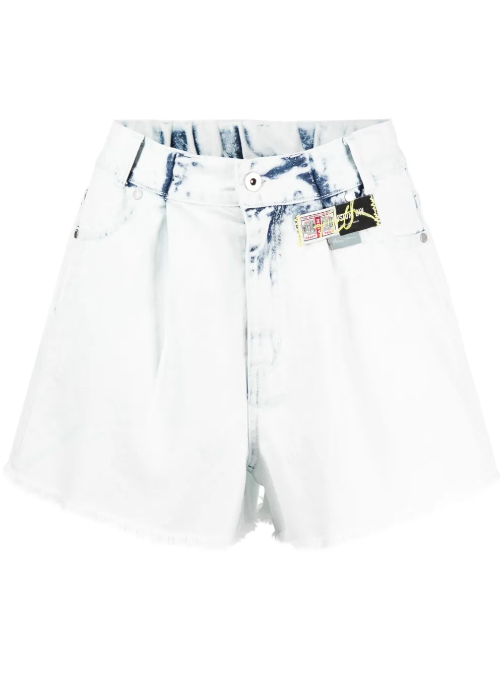 Frayed-Edge Denim Shorts
