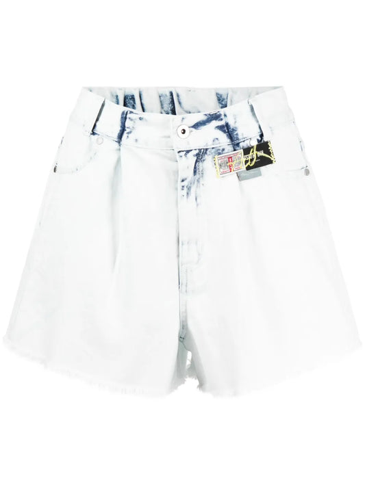 Frayed-Edge Denim Shorts