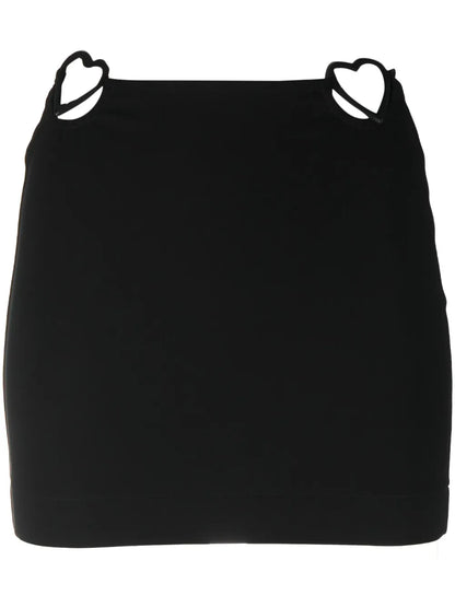 Heart Cut-Out Detail Miniskirt
