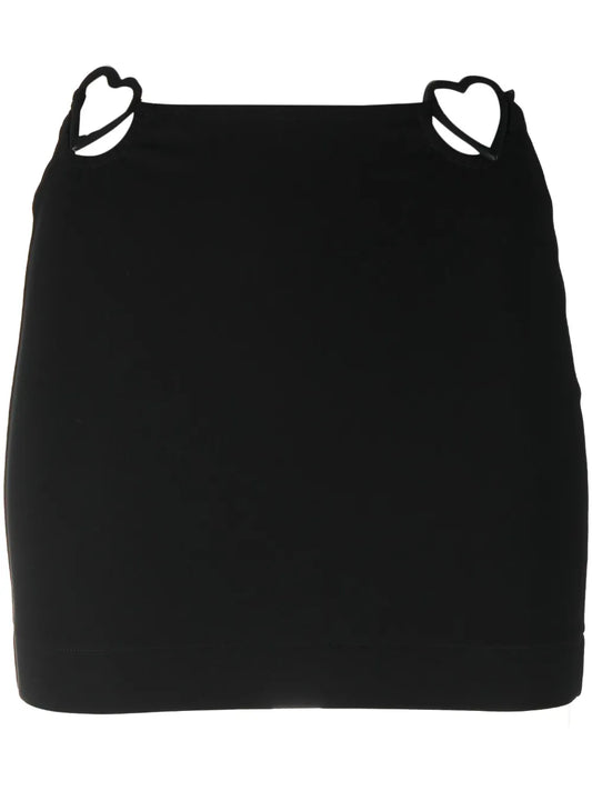 Heart Cut-Out Detail Miniskirt
