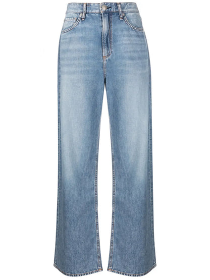 Straight-Leg Denim Trousers