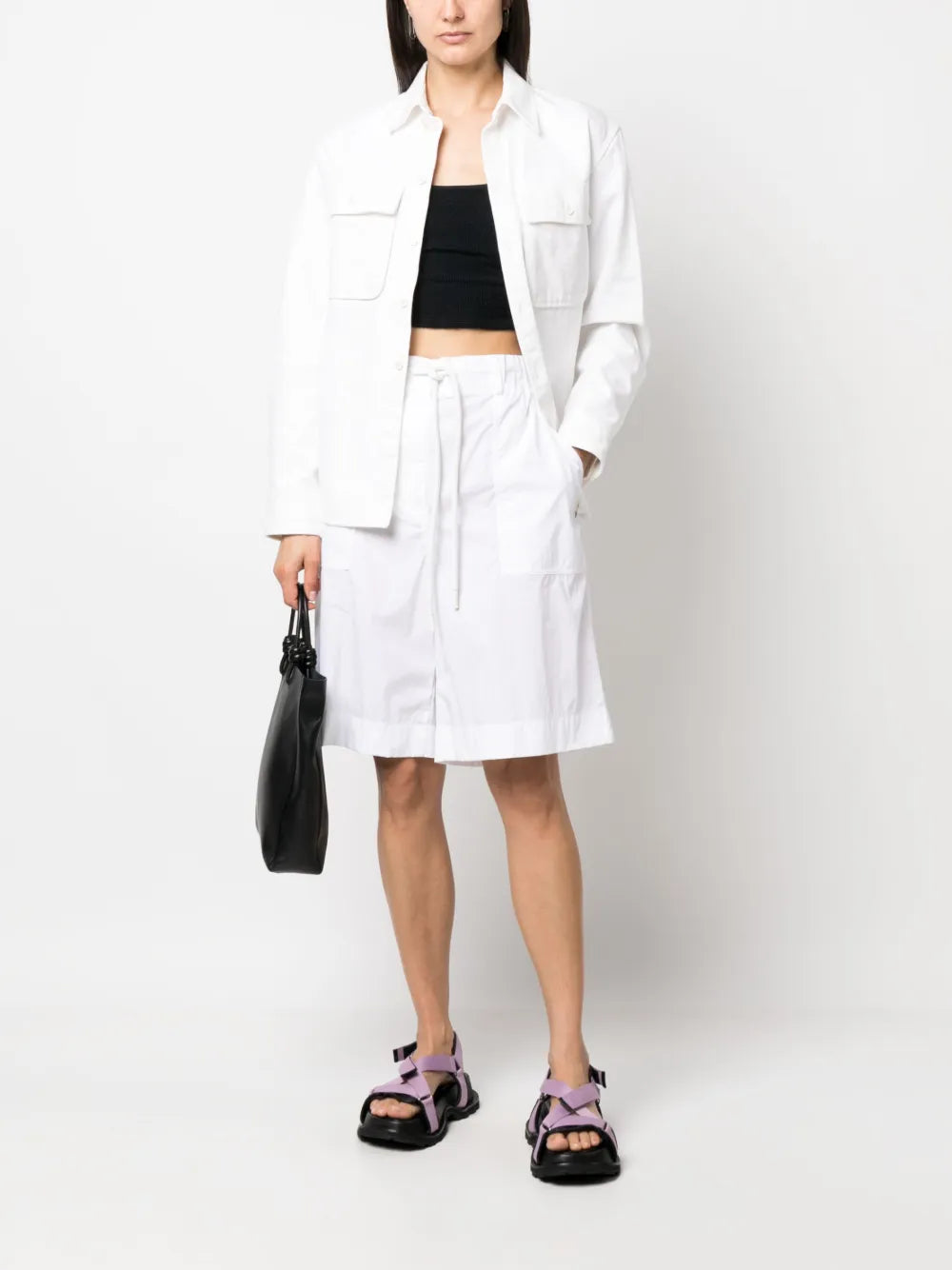 Knee-Length Drawstring Shorts