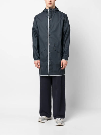 Zip-Up Hooded Raincoat