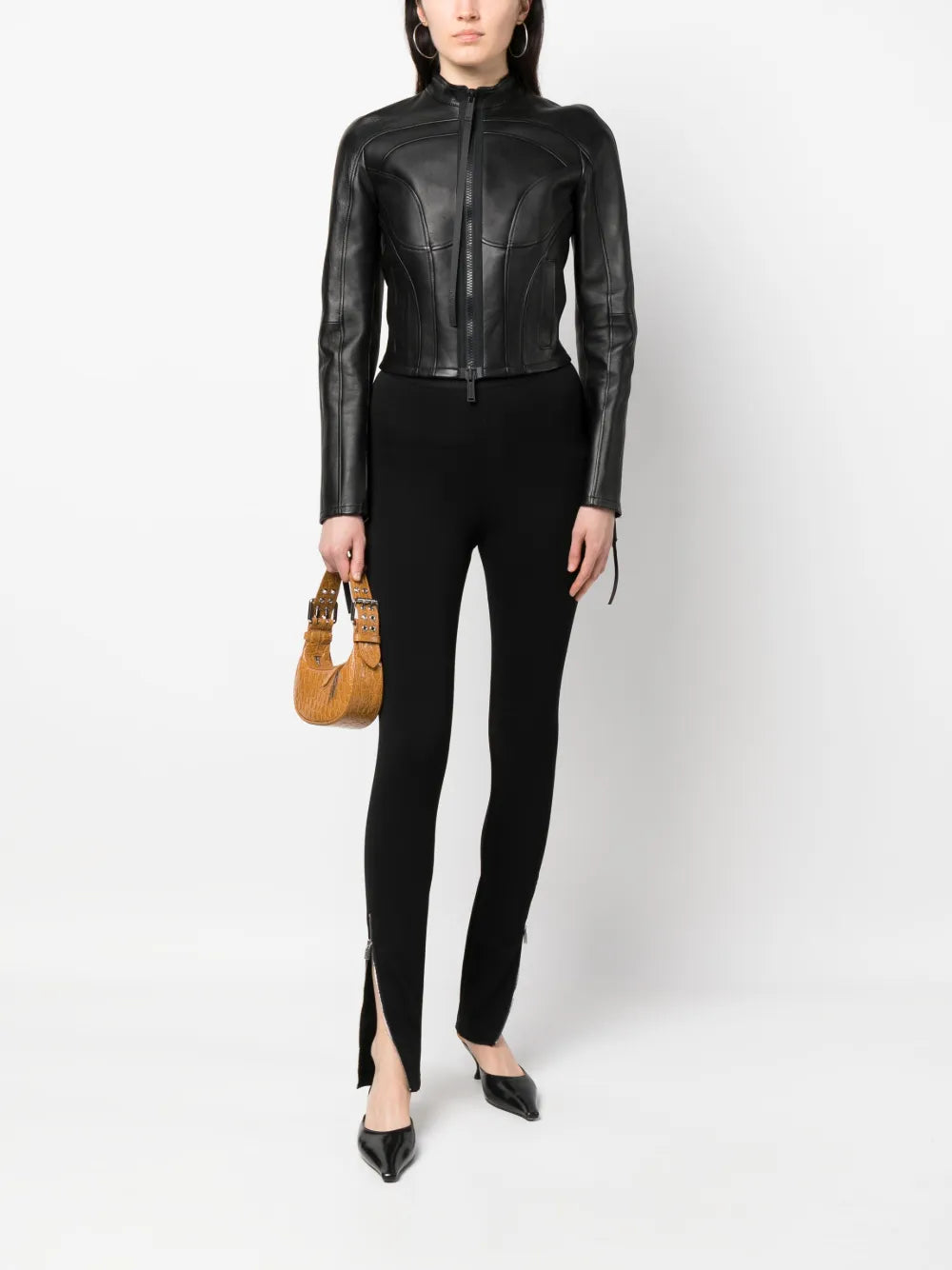 Panelled Leather Jacket