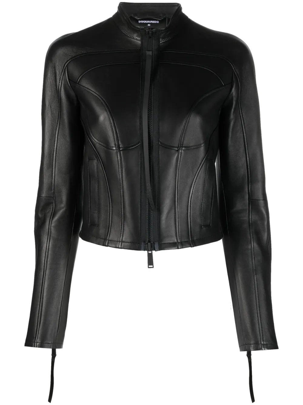 Panelled Leather Jacket