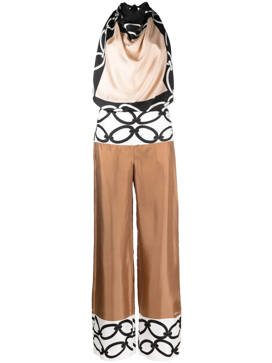 Chain 1967 Foulard Silk Jumpsuit