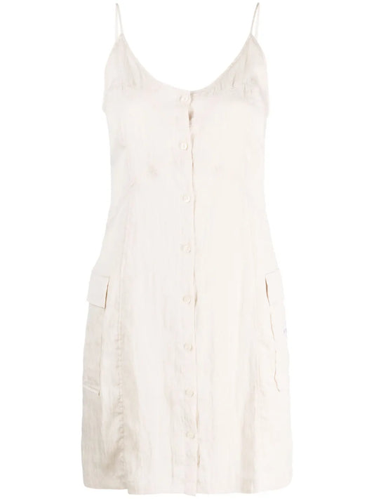 Sleeveless Button-Up Mini Dress