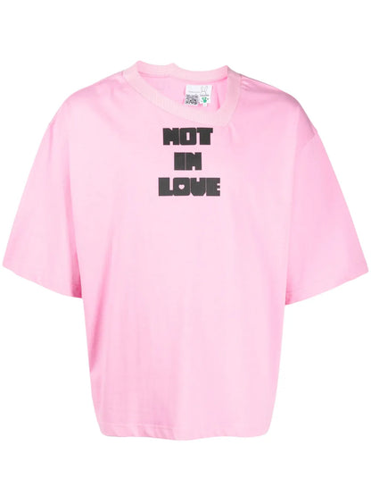 Text-Print Cotton T-Shirt