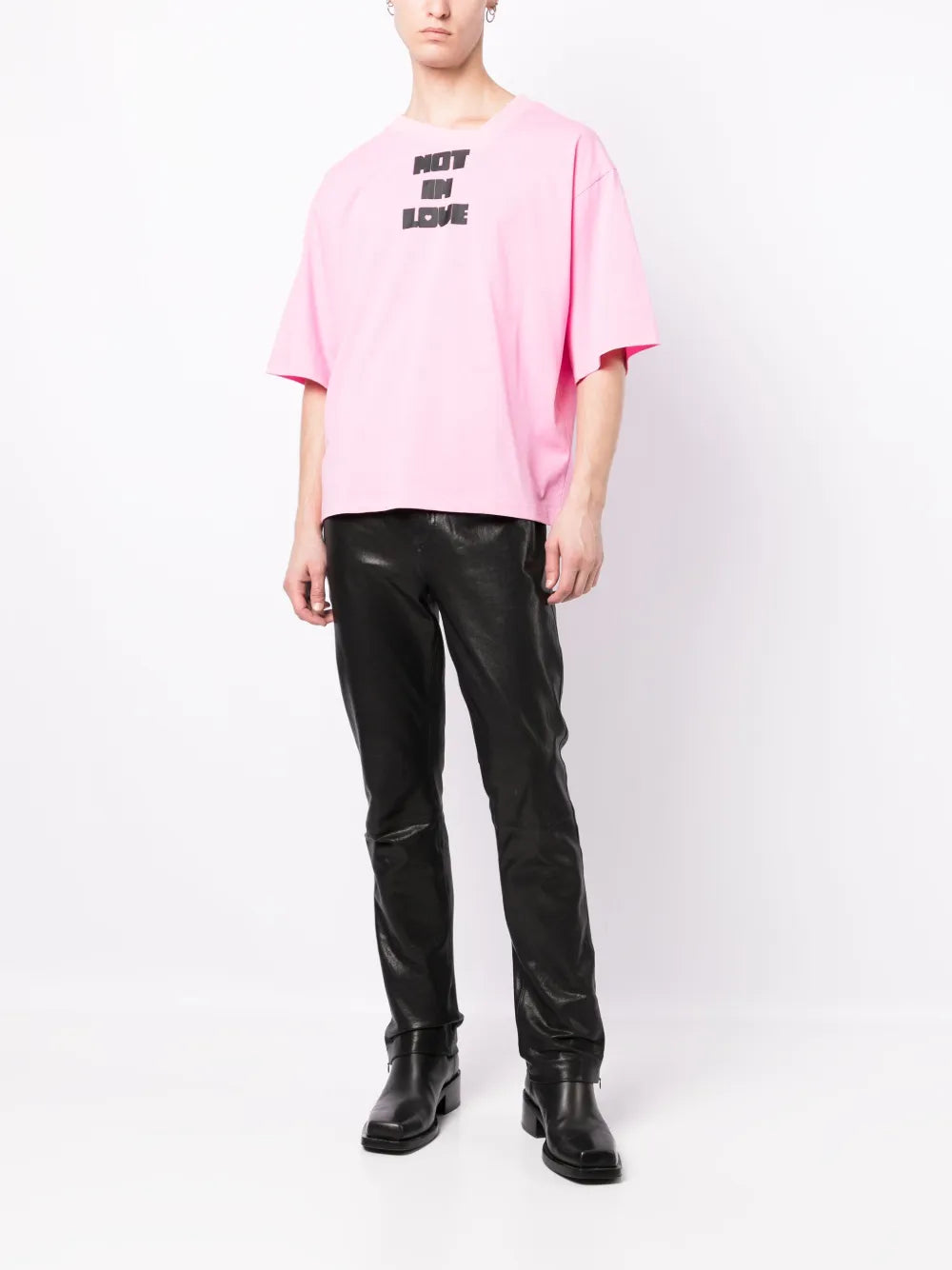 Text-Print Cotton T-Shirt