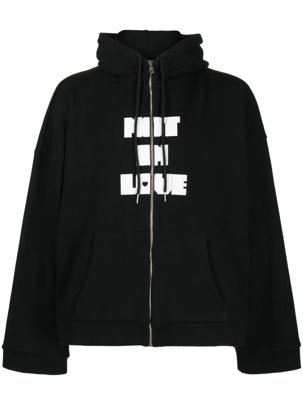 Text-Print Hooded Jacket