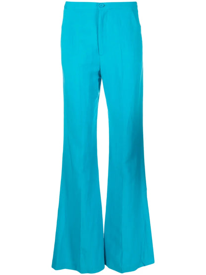 Mid-Rise Flared Trousers