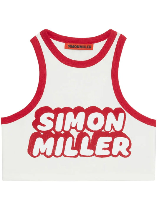Logo-Print Cropped Tank Top