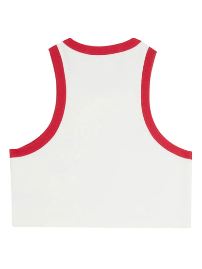 Logo-Print Cropped Tank Top