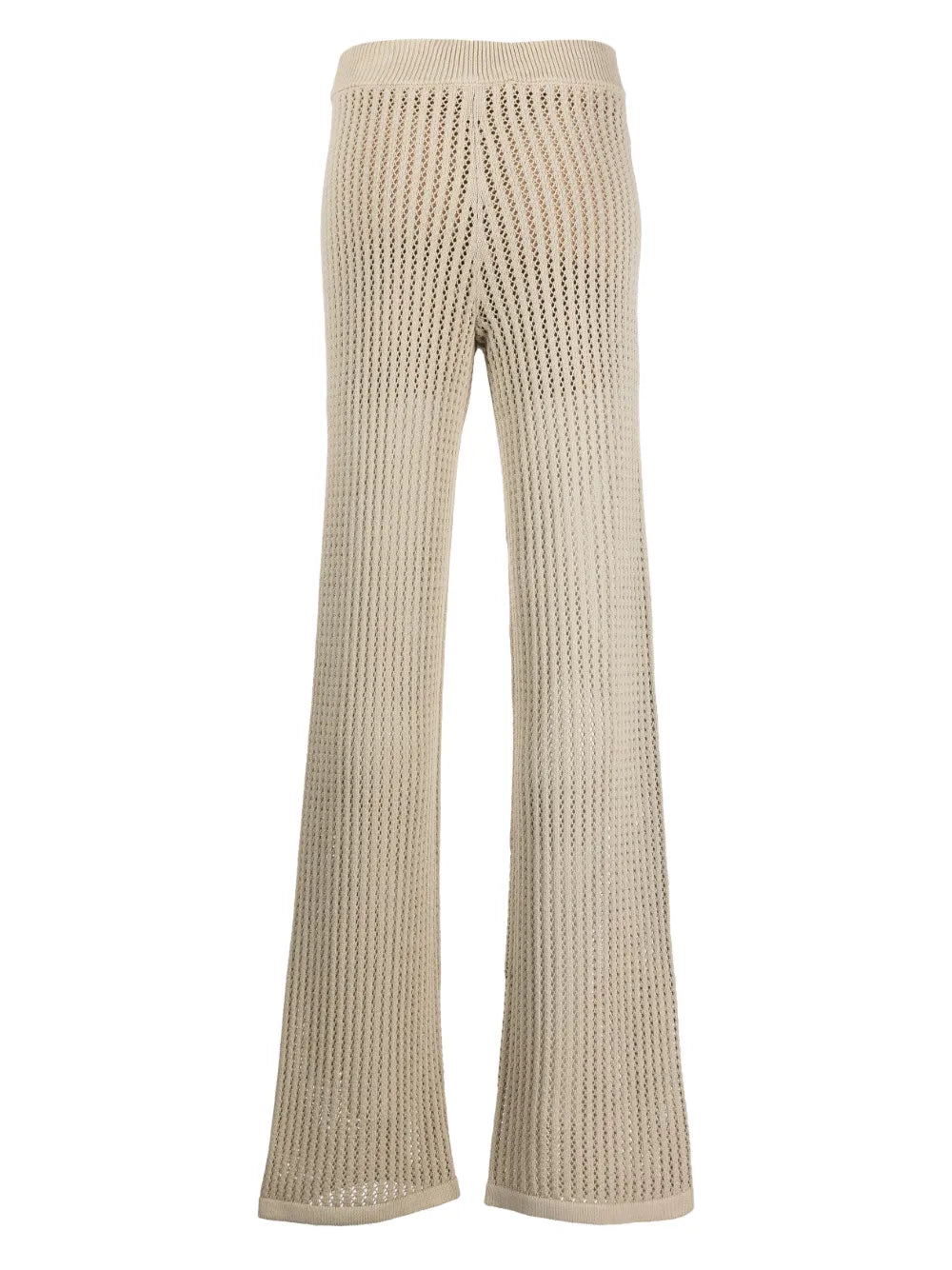 Open-Knit Straight-Leg Trousers