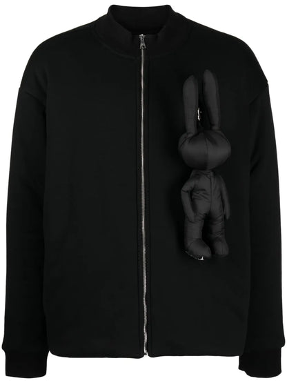 Rabbit-Appliqué Bomber Jacket