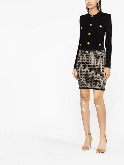 Monogram-Jacquard Miniskirt