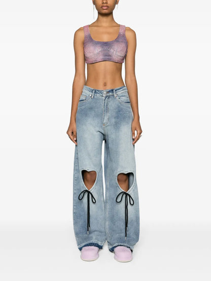 Heart Cut-Out Jeans