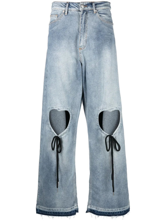 Heart Cut-Out Jeans