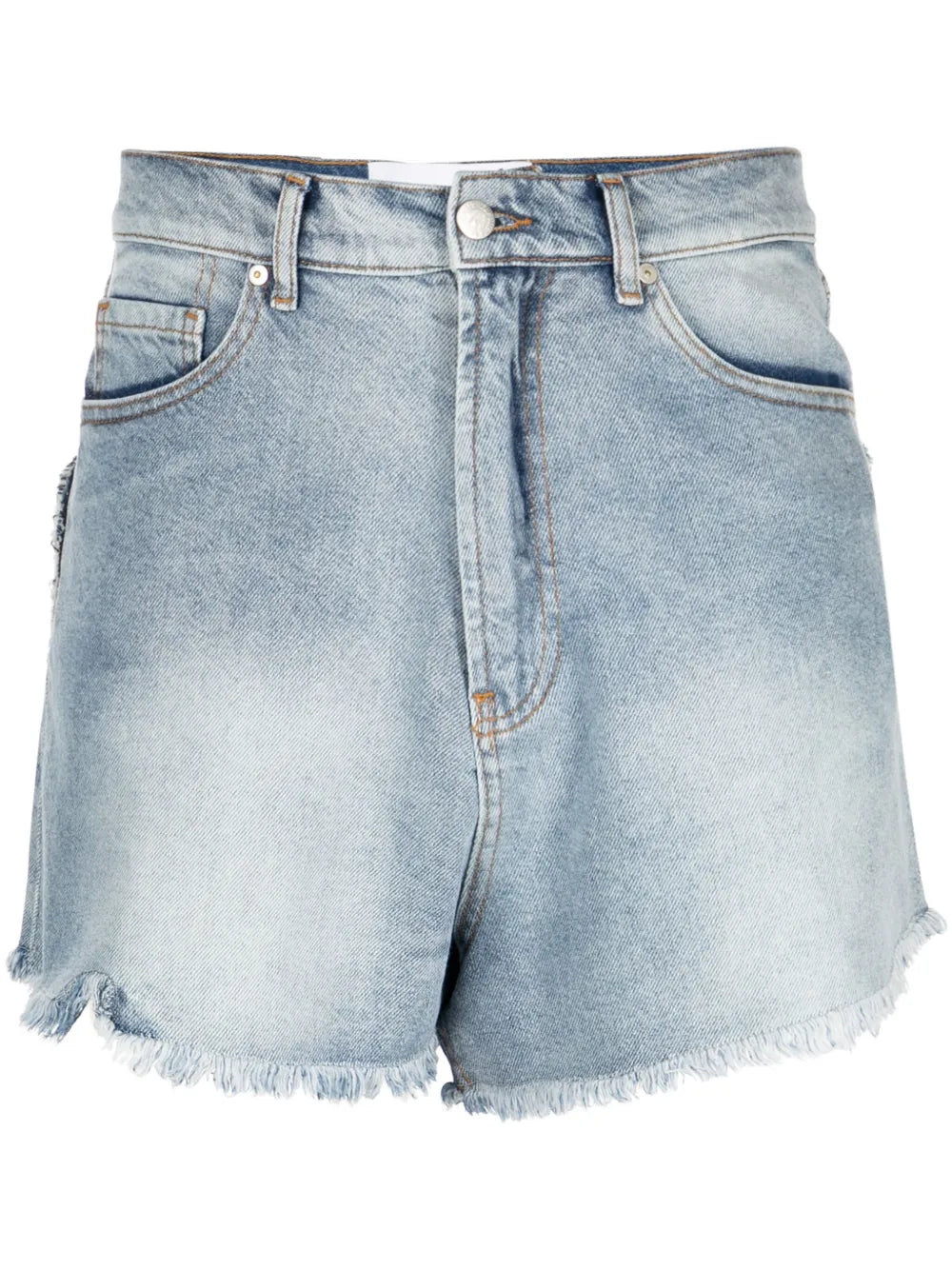 Heart-Appliqué Denim Shorts