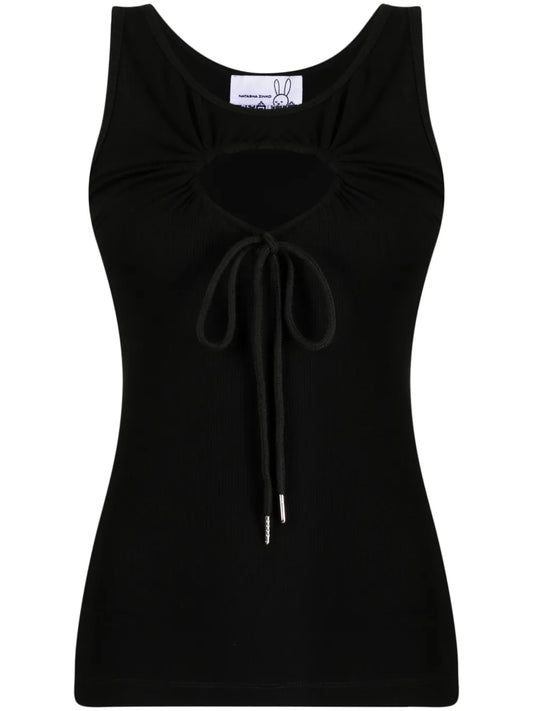 Heart Cut-Out Sleeveless Tank Top