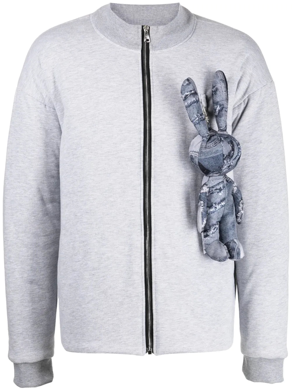 Bunny-Appliqué Bomber Jacket