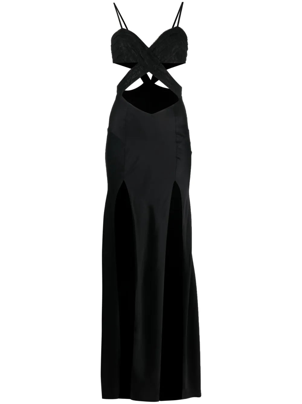 Chantilly-Lace Cut-Out Gown