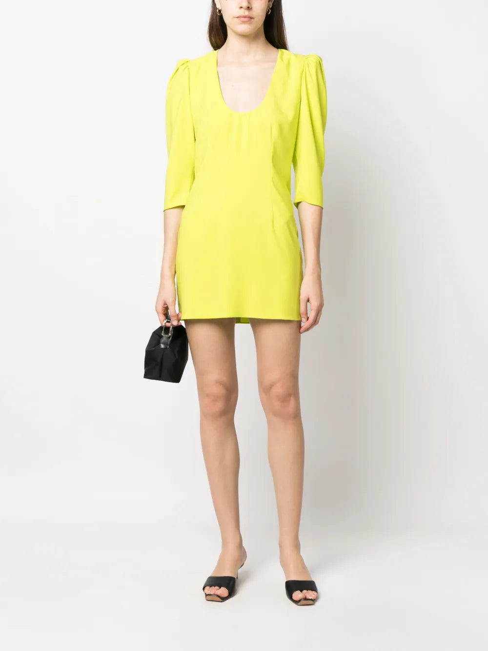 Puff-Sleeve Mini Dress