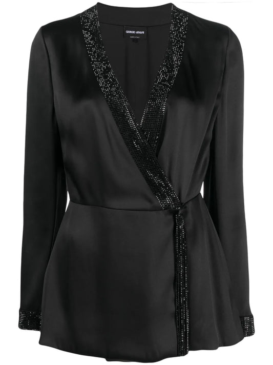 Shiret Crystal-Embellished Silk Top