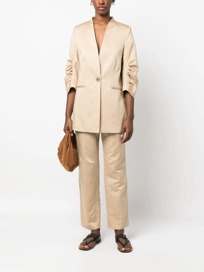 Button-Fly Straight-Leg Trousers