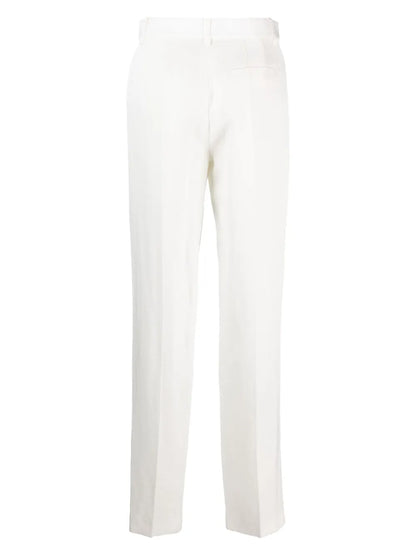 High-Waist Straight-Leg Trousers