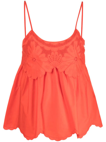 Broderie Anglaise Poplin Top