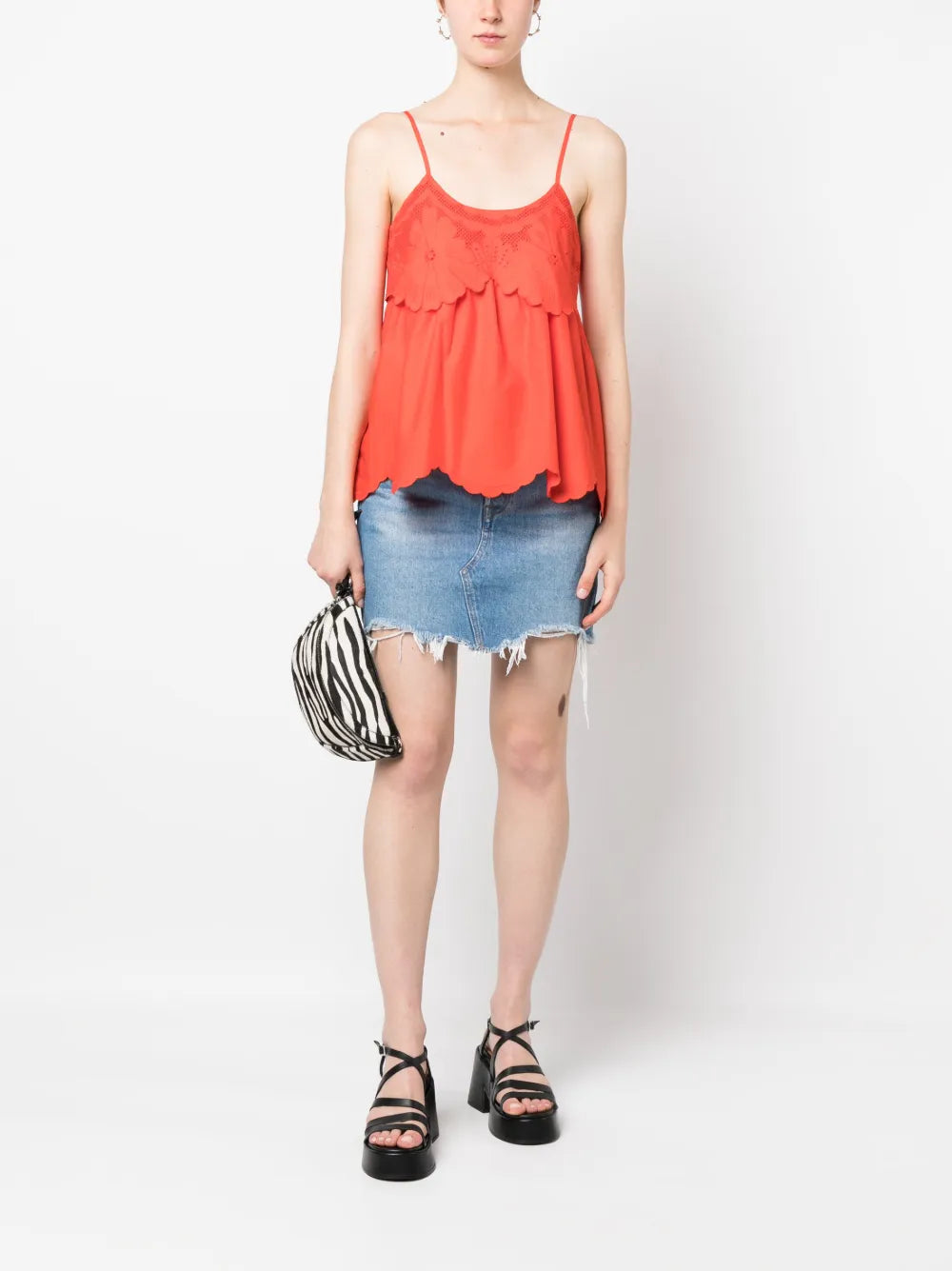 Broderie Anglaise Poplin Top