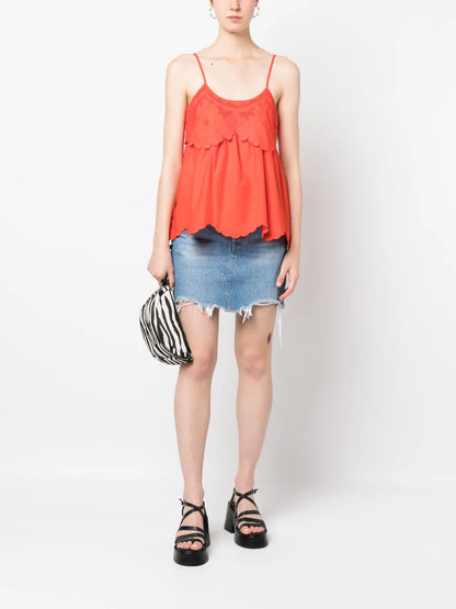 Broderie Anglaise Poplin Top