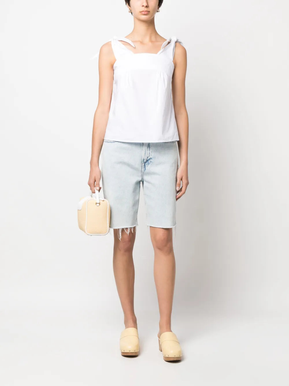 Organic-Cotton Tie-Straps Blouse