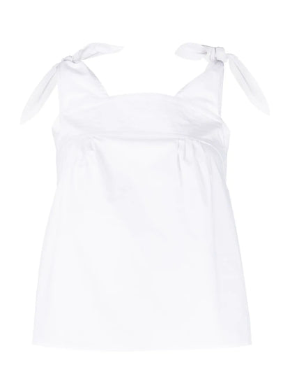 Organic-Cotton Tie-Straps Blouse