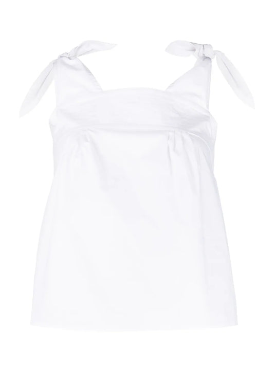 Organic-Cotton Tie-Straps Blouse