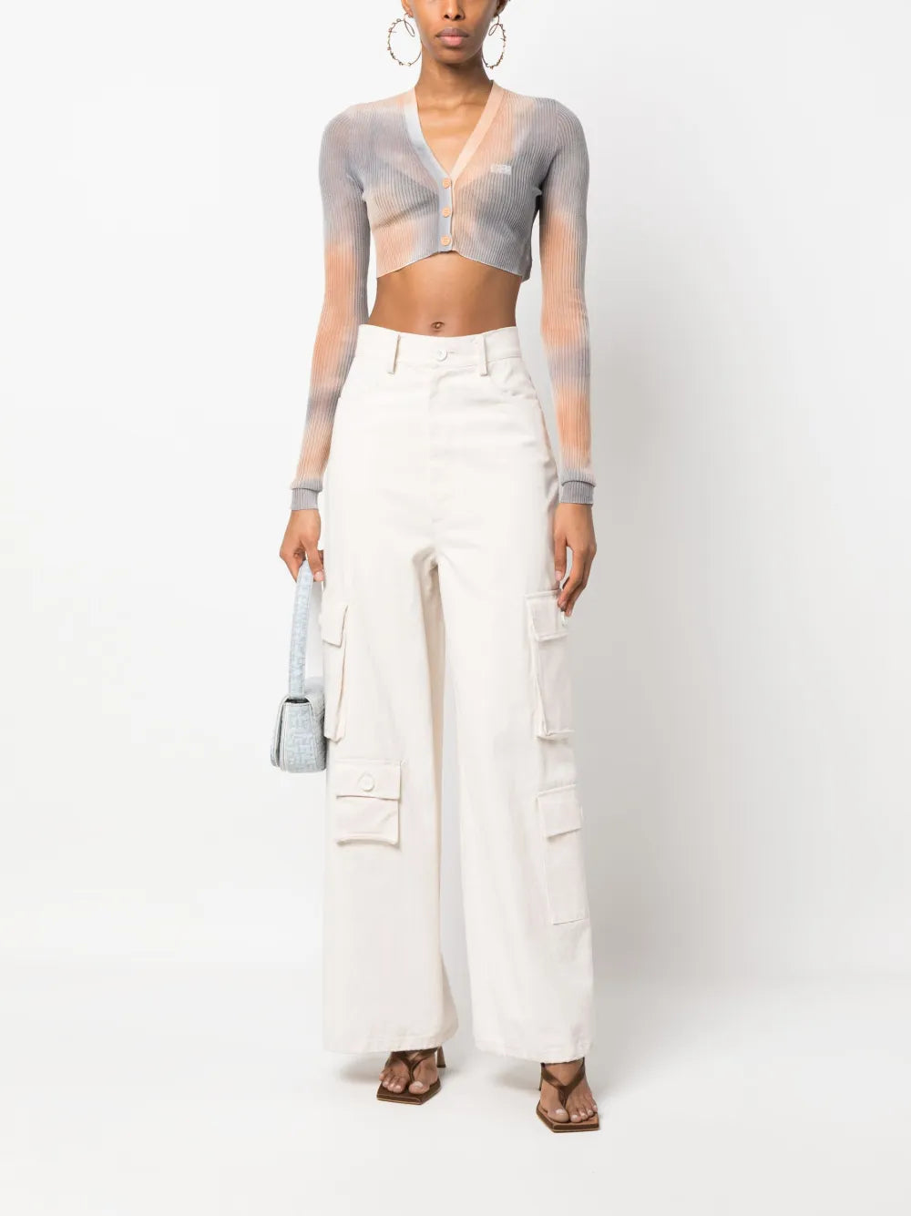 Tie-Dye Cropped Cardigan