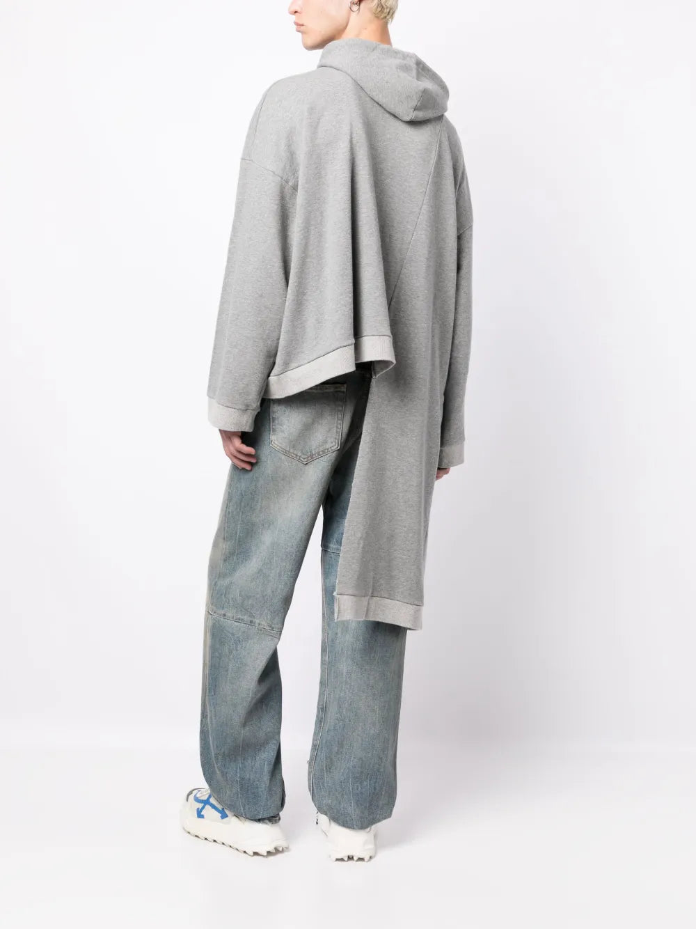Asymmetric Zip-Up Cotton Hoodie