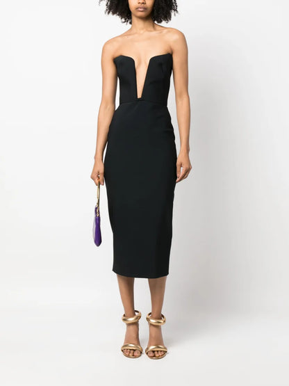 Strapless Midi Dress