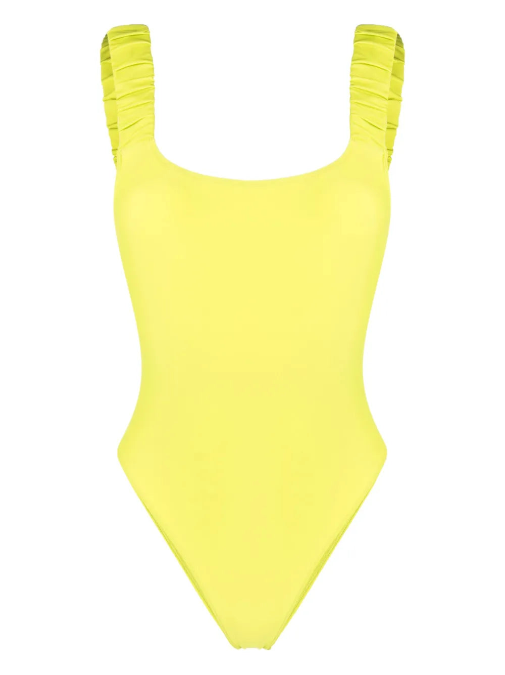 Logo-Print Ruched Swimsuit