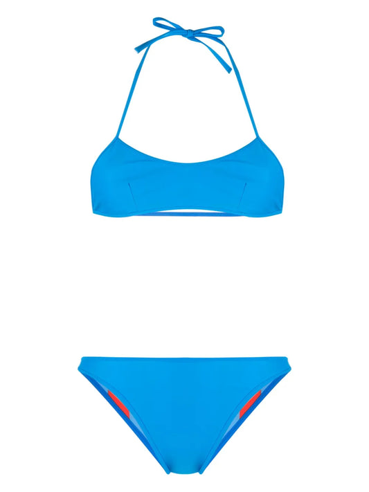 Reversible Striped Bikini Set