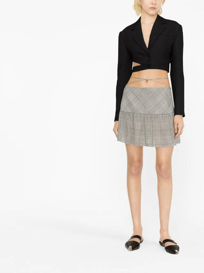 Check-Pattern Mini Skirt