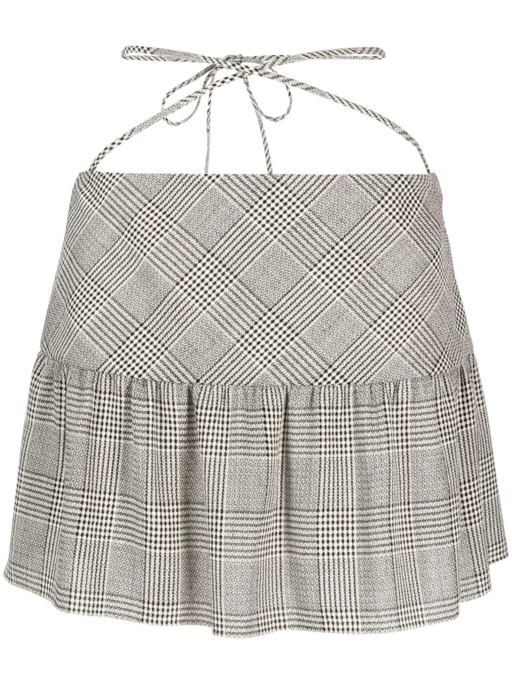 Check-Pattern Mini Skirt