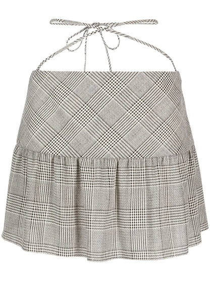 Check-Pattern Mini Skirt