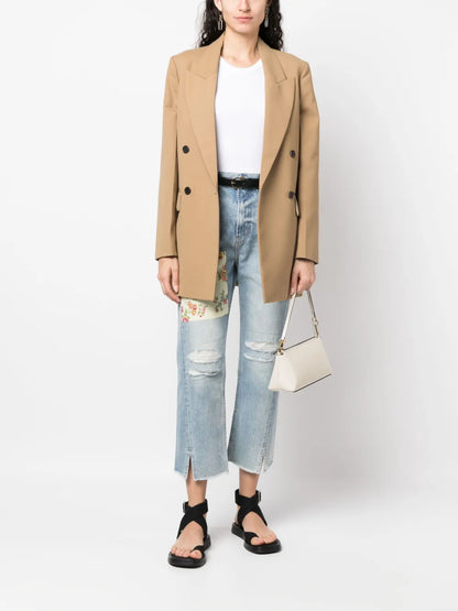 Cropped Distressed-Effect Jeans