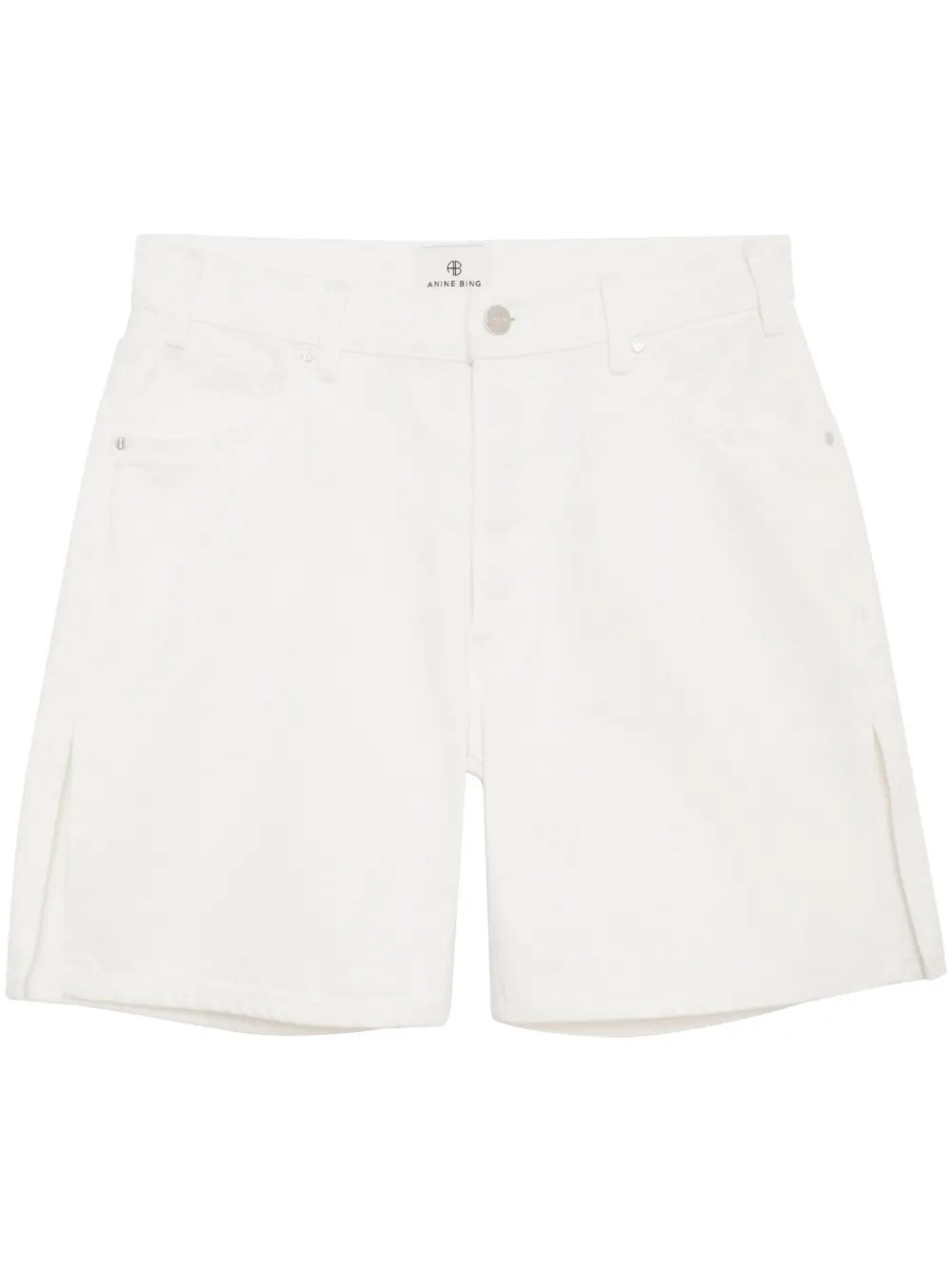 Side-Slits Denim Shorts